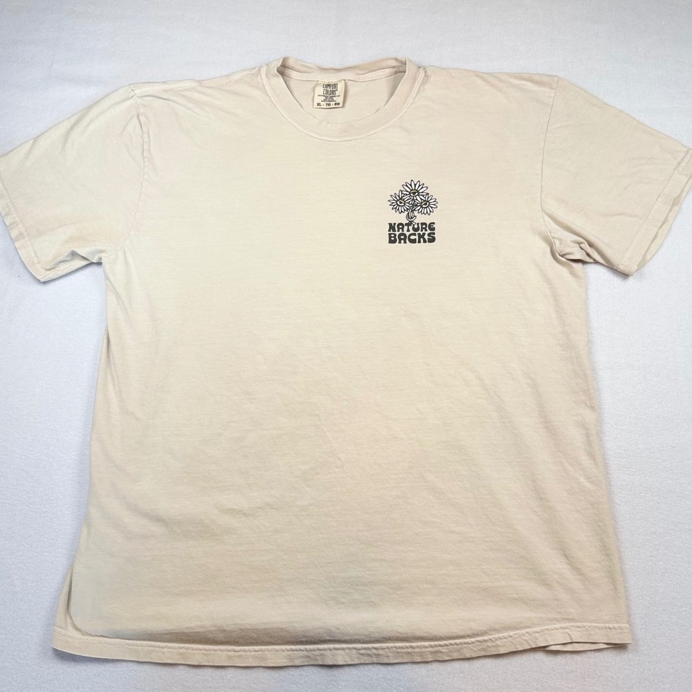 Nature Backs Take A Look Graphic Tee Comfort Colors Beige XL Short Sleeve Shirt